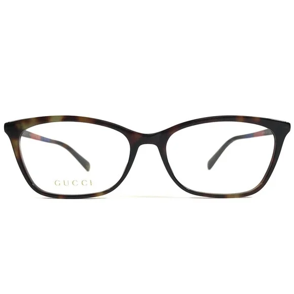 Gucci Eyeglasses Frames GG1930O 004 Tortoise Blue Red Cat Eye Full Rim 55-16-140 - Picture 3 of 12